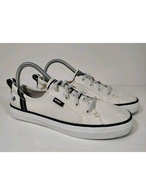 Sperry Crest Vibe Bionic Eco-friendly Boat Shoe Women's 8.5 Off White Nylon